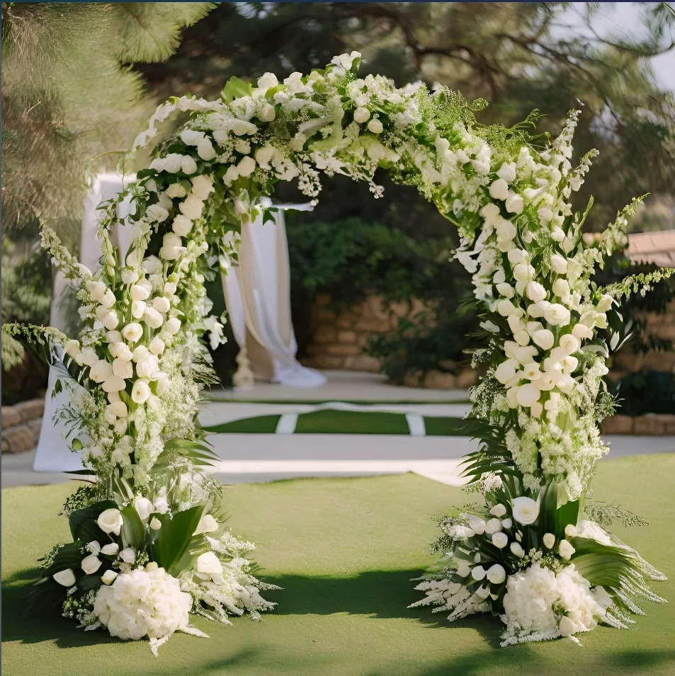 archetto di fiori per matrimonio